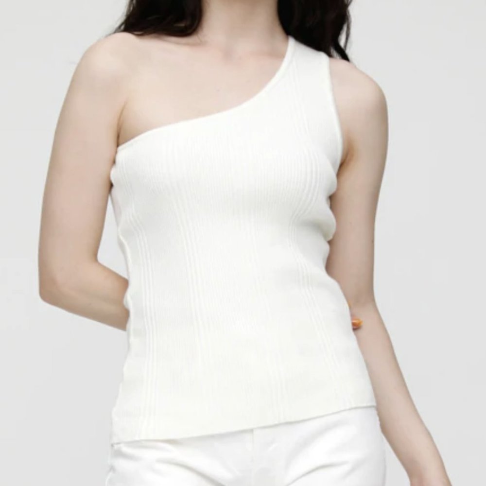 Moussy one Shoulder Knit Tank